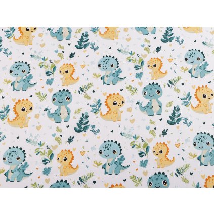 Bavlněná látka / plátno dinosaurus (Varianta 1 (948) zelenkavá, Balení 1 m)