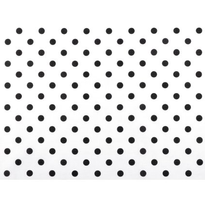Bavlněná látka / plátno puntíky (Varianta 1 bílá černá, Balení 1 m)
