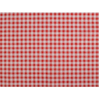 Bavlněná metráž / imitace lnu hrubší, kanafas (Varianta 1 červená, Balení 1 m)