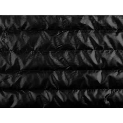 Prošívaná šusťákovina / prošev zateplená s podšívkou pruhy 4,5 cm (Varianta 1 (10) černá, Balení 1 m)