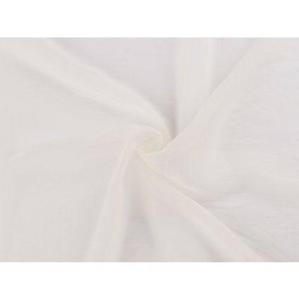 Organza dekorační / oděvní matná, krešovaná (Varianta 1 bílá, Balení 1 m)