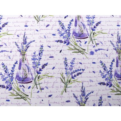 Dekorační látka Loneta levandule (Varianta (72) bílá, Balení 1 m)