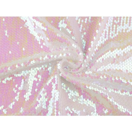 Flitrová látka - oboustranné flitry (Varianta 1 bílá AB, Balení 1 m)