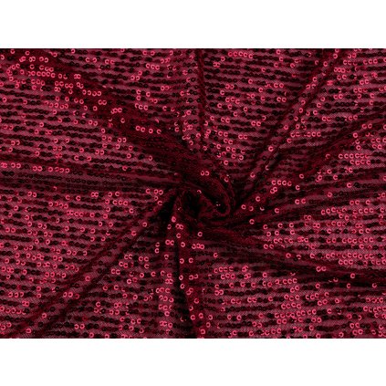 Oděvní flitrový úplet pružný Ø3 mm (Varianta 1 bordó sv., Balení 1 m)