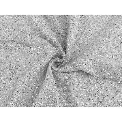 Dekorační třpytivá látka s kovovým lesklým povrchem (Varianta 1 stříbrná, Balení 1 m)