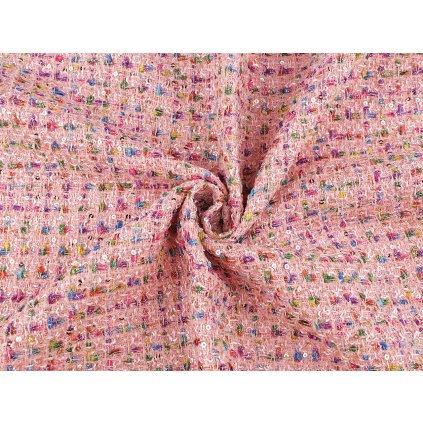 Kostýmovka s drobnými flitry / tvíd (Varianta 1 (310 g/m²) Off White, Balení 1 m)