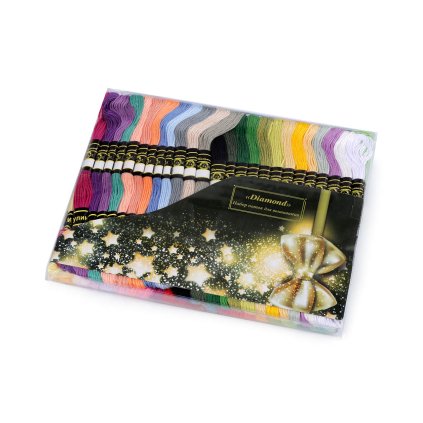 Příze vyšívací typ mouline Diamond sada 50 ks/8 m (Varianta mix, Balení 50 ks)