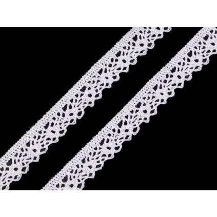 Bavlněná krajka  paličkovaná šíře 15 mm (Varianta 1 bílá, Balení 22.5 m)