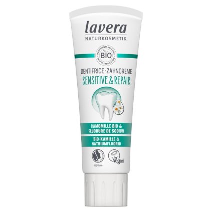 Lavera Zubní pasta pro citlivé zuby s fluoridem Sensitive & Repair (75 ml) - pro citlivé zuby a dásně