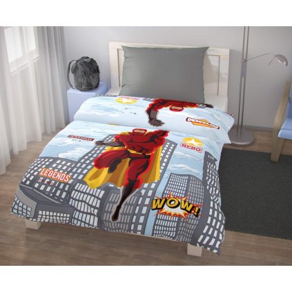 lozni povleceni pro mlade 140x200 70x90cm superhero 174707 1 wm0