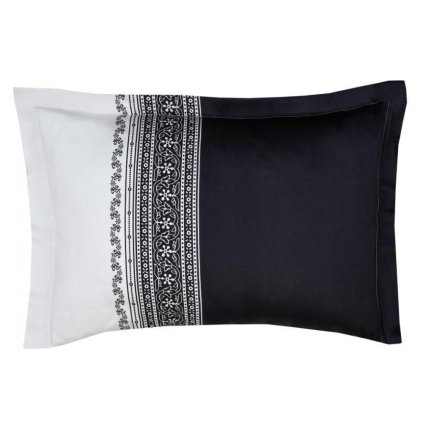 Povlak na polštář saténový panel NOBEL černobílý (Rozměry povlaků na polštáře 50x70cm)