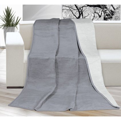 deka jednobarevna 150x200cm svetle seda tmave seda 0 wm0