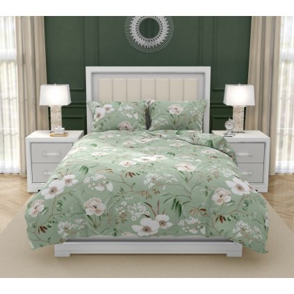 francouzske bavlnene povleceni delux 220x200 70x90cm magnolie zelena 183355 0 wm0