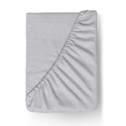 flanelove napinaci prosteradlo 140x200cm svetle sede 431438 1 wm0