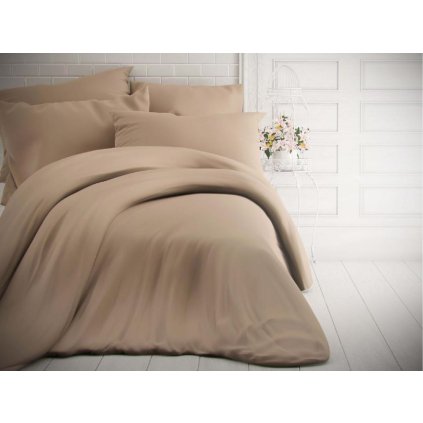 francouzske jednobarevne bavlnene povleceni 200x200 70x90cm bezove 0 wm0