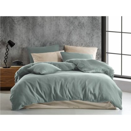 Mušelínové povlečení světle zelené (Rozměr povlečení 1+1, 140x200, 70x90cm)