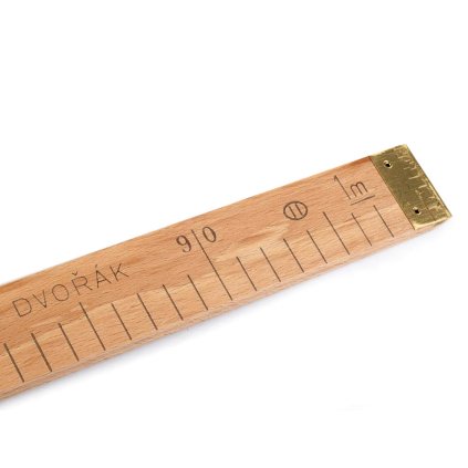 Metr dřevěný plochý s evropským cejchem (Varianta přírodní, Balení 1 ks)