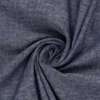 Len s bavlnou - tmavě modrá jeans