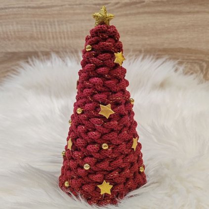 Malý dekorační vánoční stromeček - bordeaux