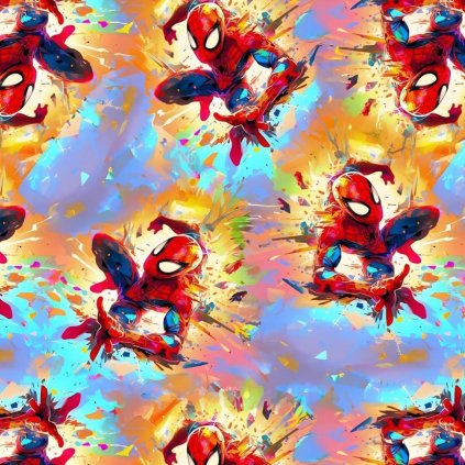 Bavlněný úplet –  Spiderman