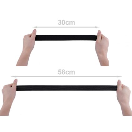 Pruženka tkaná šíře 30 mm (Varianta 1 černá, Balení 25 m)