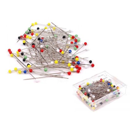 Špendlíky se skleněnou hlavičkou délka 48 mm Galant (Varianta nikl, Balení 1 krab.)