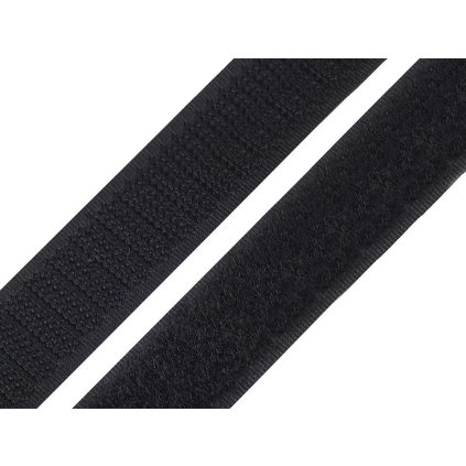 Suchý zip háček + plyš šíře 25 mm (Varianta 2 černá, Balení 1 m)