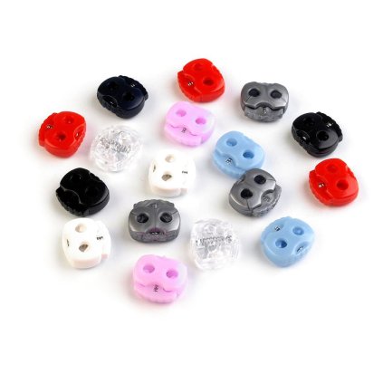 Brzdičky s dvěmi dírkami 15x15 mm malé (Varianta 1 (332) černá, Balení 10 ks)