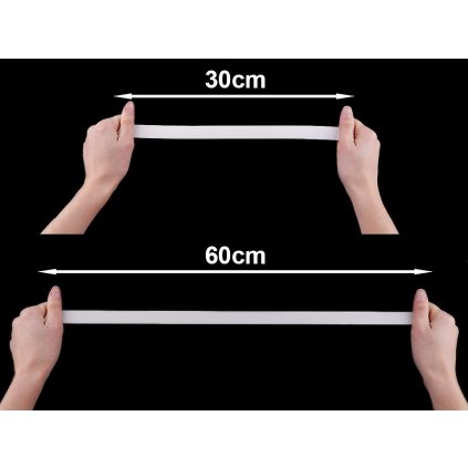 Pruženka tkaná šíře 20 mm (Varianta bílá, Balení 25 m)