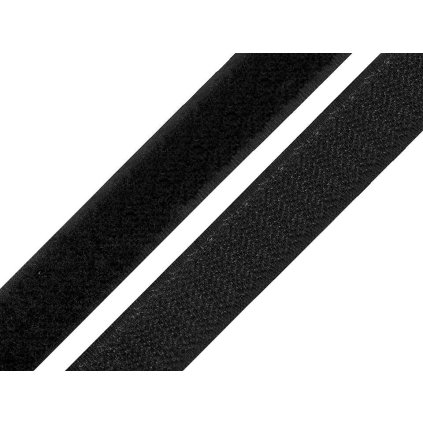 Suchý zip háček + plyš šíře 20 mm (Varianta 2 černá, Balení 25 m)