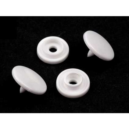 Plastové patentky / stiskací knoflíky mini vel. 16" (Varianta 1 (B3) bílá, Balení 50 sada)