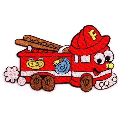 Nažehlovačka auto, traktor, loď (Varianta 1 červená hasiči, Balení 1 ks)