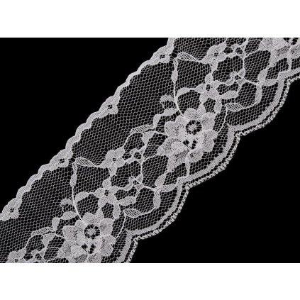 Silonová krajka šíře 60 mm (Varianta 1 bílá, Balení 13.5 m)