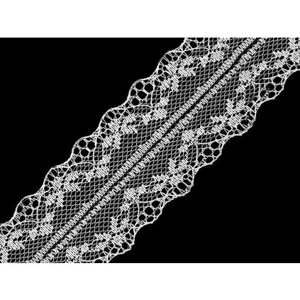 Silonová krajka / vsadka šíře 40 mm (Varianta 1 bílá, Balení 27 m)