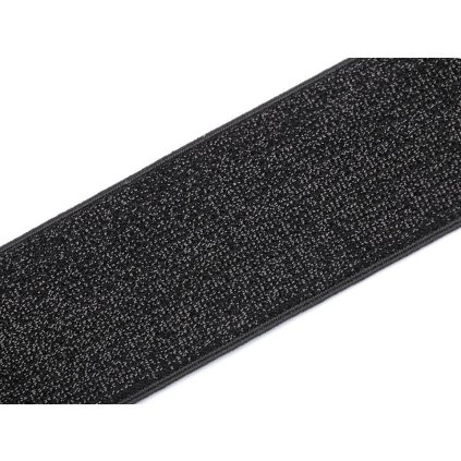 Pruženka s lurexem šíře 48 mm (Varianta 2 černá, Balení 1 m)
