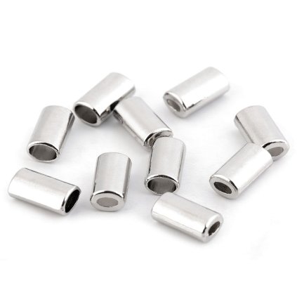 Kovová koncovka na šňůru oválná 8x14 mm (Varianta 1 nikl, Balení 10 ks)