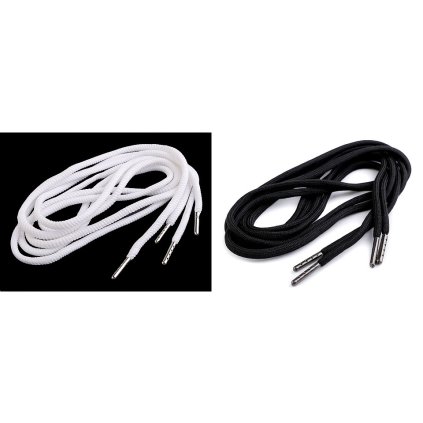 Oděvní šňůra s koncovkami do kapucí, délka 130 cm (Varianta 1 bílá, Balení 2 ks)