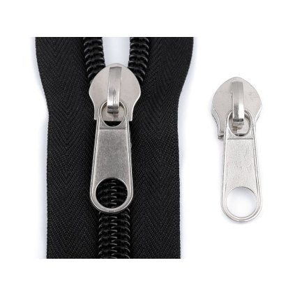 Jezdec ke spirálovým zipům No 10 (Varianta 1 nikl, Balení 2 ks)