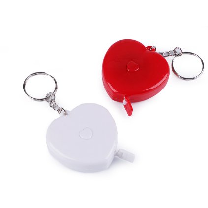 Svinovací metr srdce délka 150 cm (Varianta 5 bílá, Balení 1 ks)