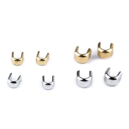 Koncovka na spirálový a kovový zip No 3; 5; 8; 10 horní (Varianta 1 (3 mm) nikl, Balení 10 g)