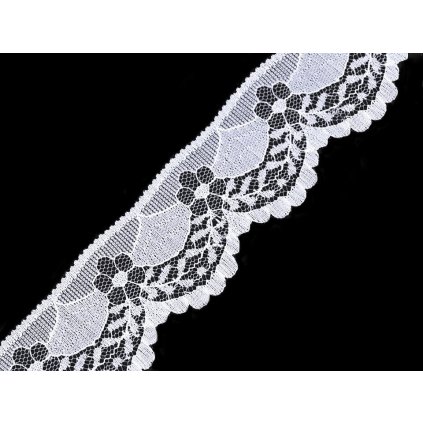 Silonová krajka šíře 40 mm (Varianta 1 bílá, Balení 15 m)