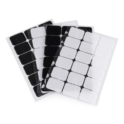 Suchý zip samolepicí obdélníčky 25x32 mm (Varianta 1 bílá, Balení 1 karta)