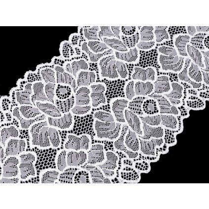 Elastická krajka / vsadka / běhoun šíře 15,5 cm (Varianta 2 černá, Balení 1 m)