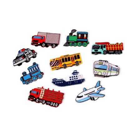 Nažehlovačka dopravní prostředky (Varianta 2 modrá světlá letadlo, Balení 1 ks)