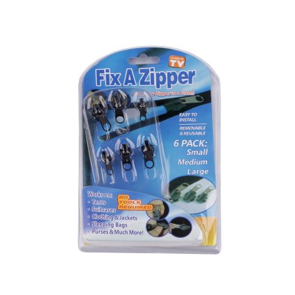 Sada náhradních jezdců k rychlé opravě zipů (Varianta černá, Balení 1 karta)