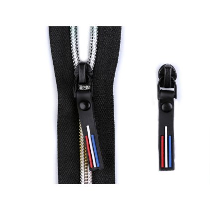 Jezdec ke spirálovým zipům No 6 (Varianta černá, Balení 5 ks)