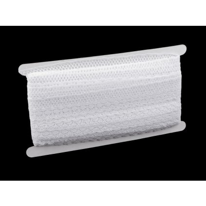 Silonová krajka šíře 32 mm (Varianta bílá, Balení 25.2 m)