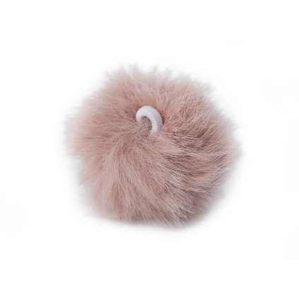 Kožešinová bambule s poutkem Ø3,5 cm (Varianta 1 Off White, Balení 10 ks)