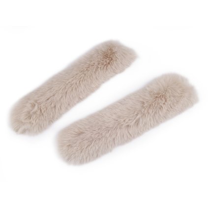 Kožešinový lem na rukáv samonavíjecí šíře 8 cm (Varianta 1 béžová světlá, Balení 2 ks)
