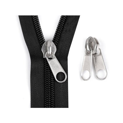 Jezdec ke spirálovým zipům oboustranný No 10 (Varianta 1 nikl, Balení 10 ks)